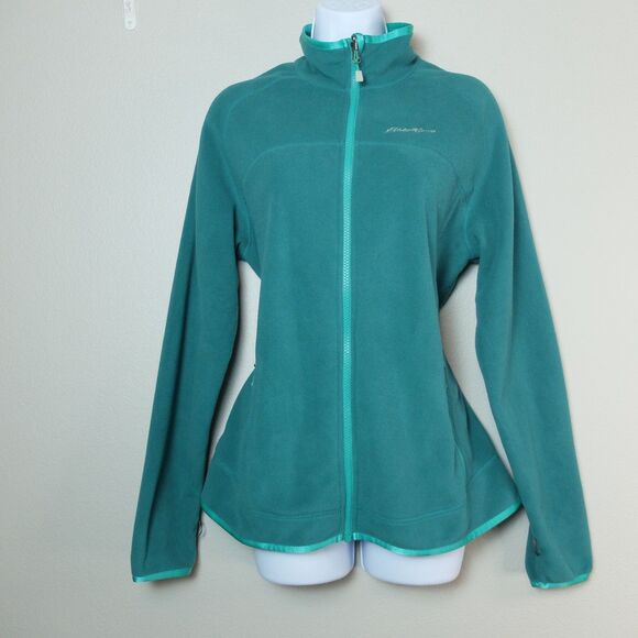 Eddie Bauer Green Full Zip Jacket Size Large - Picture 1 of 10